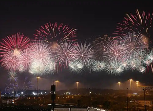 河南蒙古族自治县焰火晚会